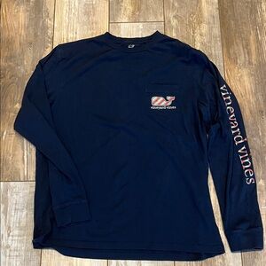 Vineyard Vines Men's Dark Blue Long Sleeve Tee